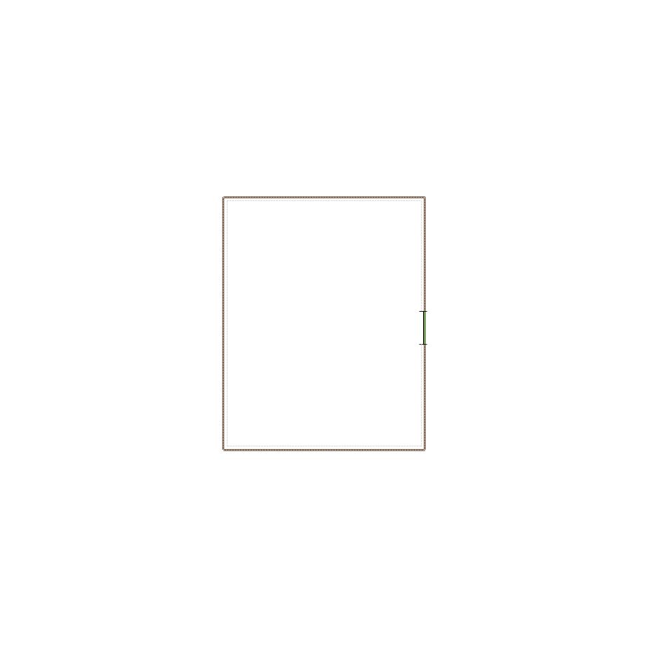 Simple exterior sketch based on interior layout (251-500 SF), either provided by the client or created by us, suitable for estimating in Xactimate.