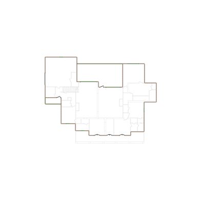 Simple exterior sketch based on interior layout (4501-5000 SF), either provided by the client or created by us, suitable for estimating in Xactimate.