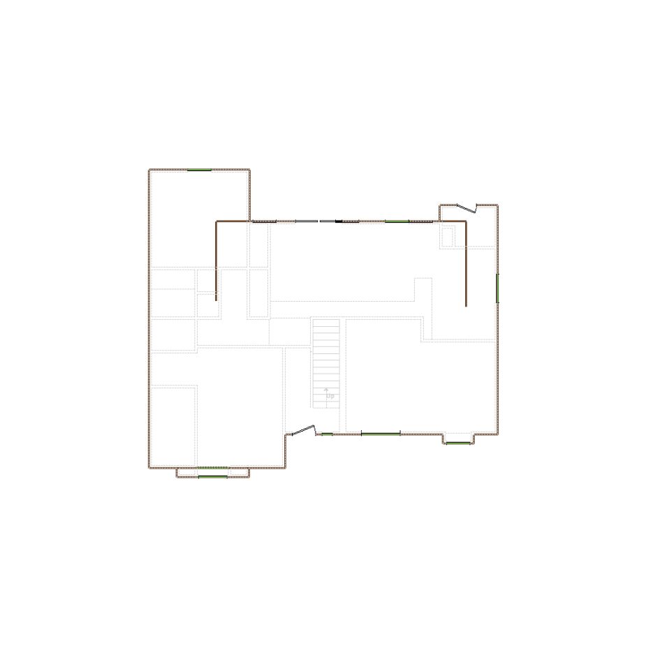 Simple exterior sketch based on interior layout (1501-2000 SF), either provided by the client or created by us, suitable for estimating in Xactimate.