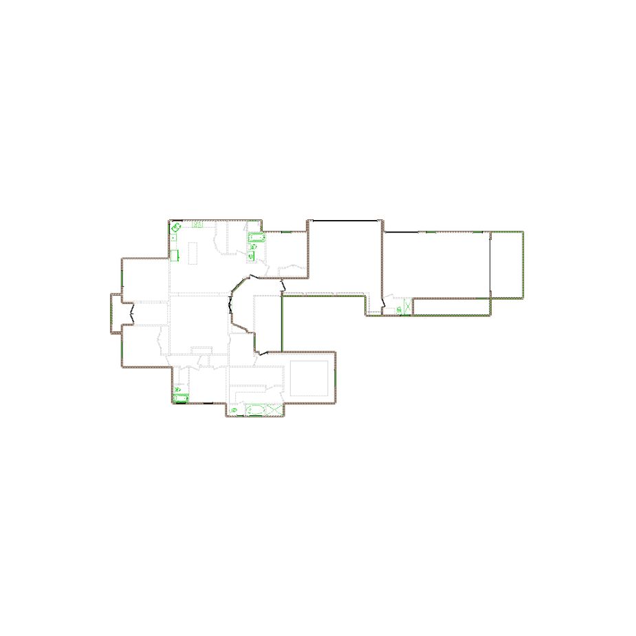 Detailed exterior sketch (4001-4500 SF) based on interior layout provided by the client or created by us. Suitable for siding, paint, and wall estimates.