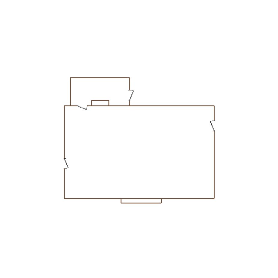 Simple exterior sketch of a residential structure (11-20 SQ), based on aerial imagery, used for estimating and documentation purposes in Xactimate.