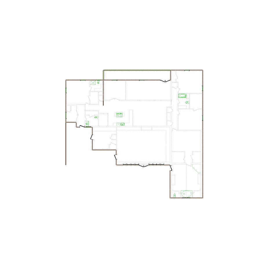 Detailed exterior sketch (4501-5000 SF) based on interior layout provided by the client or created by us. Suitable for siding, paint, and wall estimates.