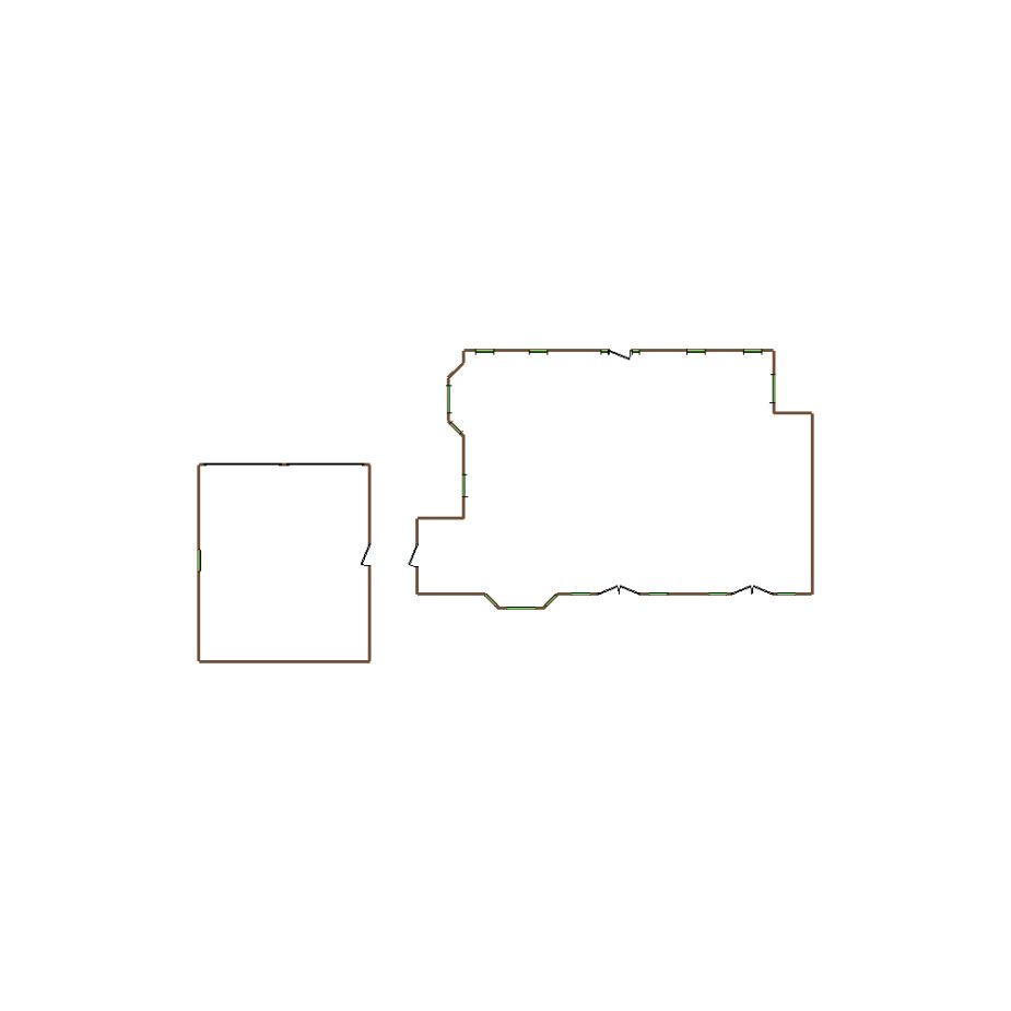 Detailed exterior sketch based on aerial imagery of a residential structure (31-40 SQ), suitable for use in damage assessment and restoration workflows in Xactimate.