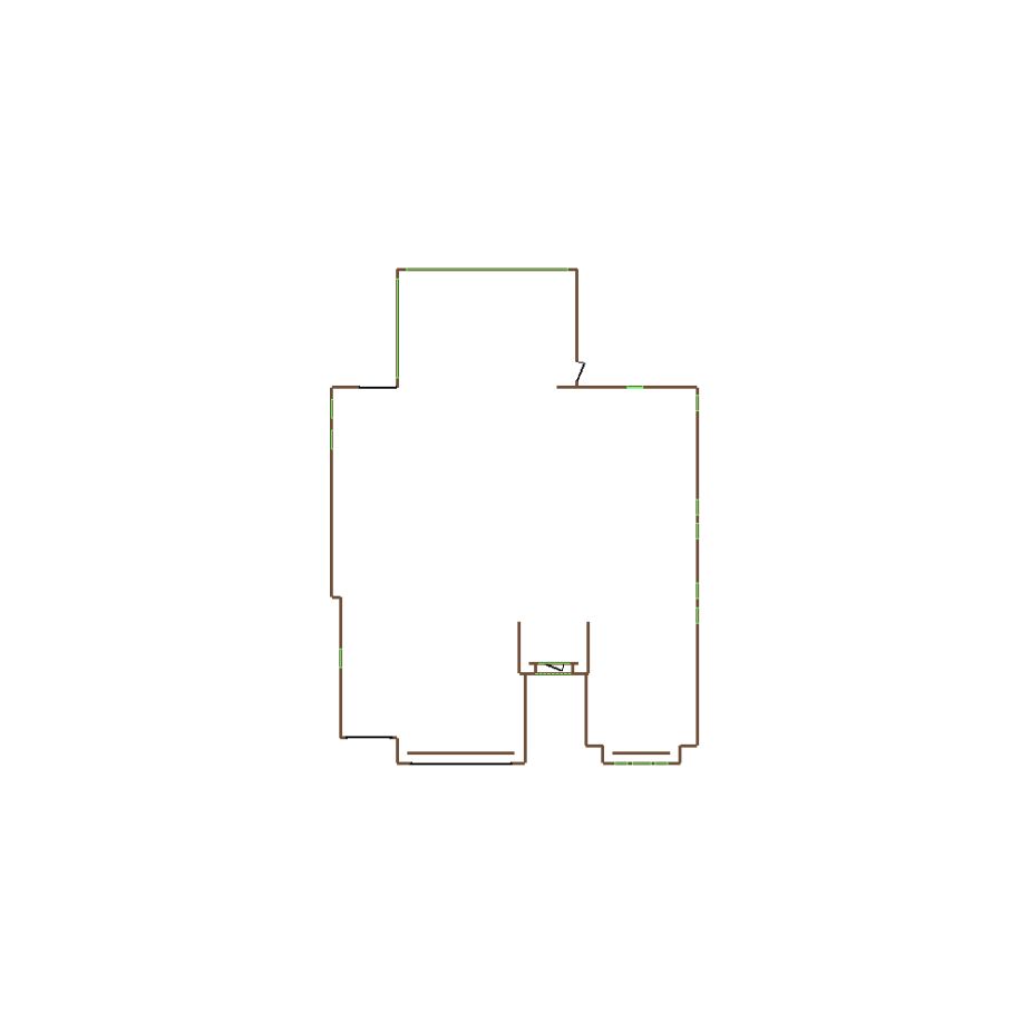 Detailed exterior sketch based on aerial imagery of a residential structure (31-40 SQ), suitable for use in damage assessment and restoration workflows in Xactimate.