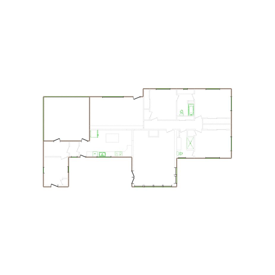 Detailed exterior sketch (2501-3000 SF) based on interior layout provided by the client or created by us. Suitable for siding, paint, and wall estimates.