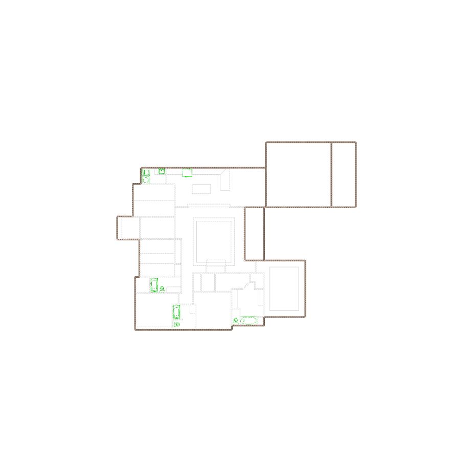 Simple exterior sketch based on interior layout (3001-3500 SF), either provided by the client or created by us, suitable for estimating in Xactimate.