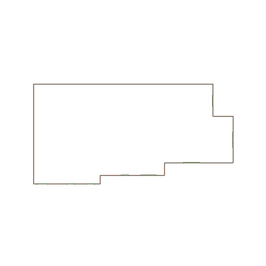 Simple exterior sketch of a residential structure (31-40 SQ), based on aerial imagery, used for estimating and documentation purposes in Xactimate.