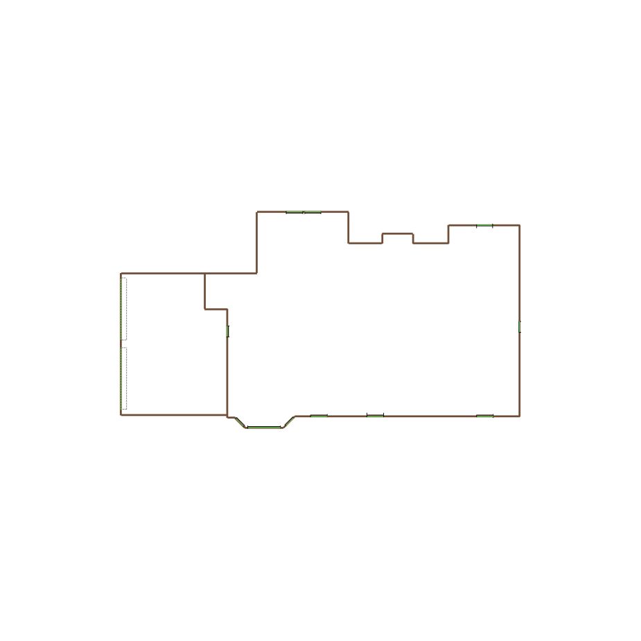 Simple exterior sketch of a residential structure (21-30 SQ), based on aerial imagery, used for estimating and documentation purposes in Xactimate.