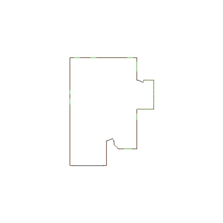 Detailed exterior sketch based on aerial imagery of a residential structure (11-20 SQ), suitable for use in damage assessment and restoration workflows in Xactimate.