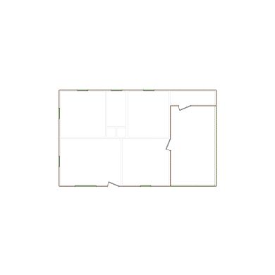 Simple exterior sketch based on interior layout (751-1000 SF), either provided by the client or created by us, suitable for estimating in Xactimate.