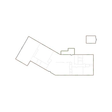 Simple exterior sketch based on interior layout (3501-4000 SF), either provided by the client or created by us, suitable for estimating in Xactimate.