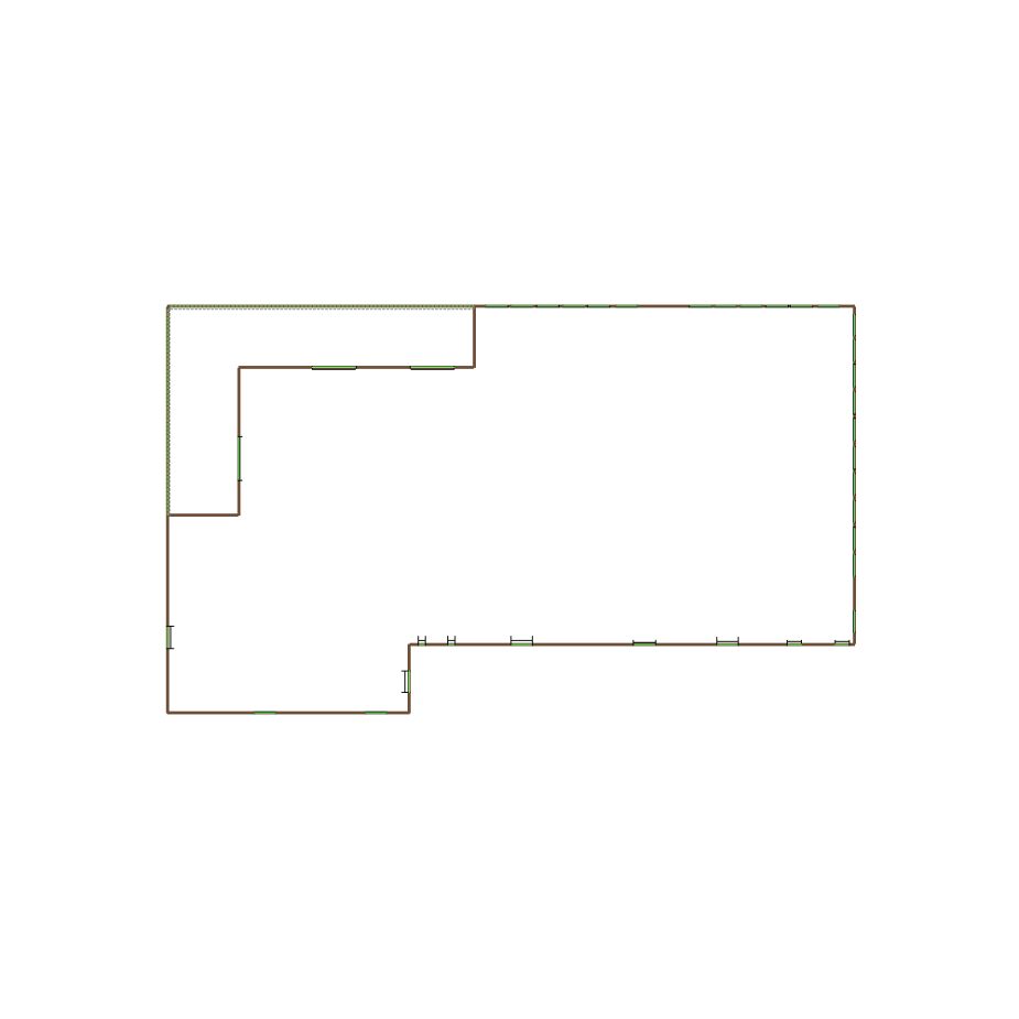 Simple exterior sketch of a residential structure (31-40 SQ), based on aerial imagery, used for estimating and documentation purposes in Xactimate.