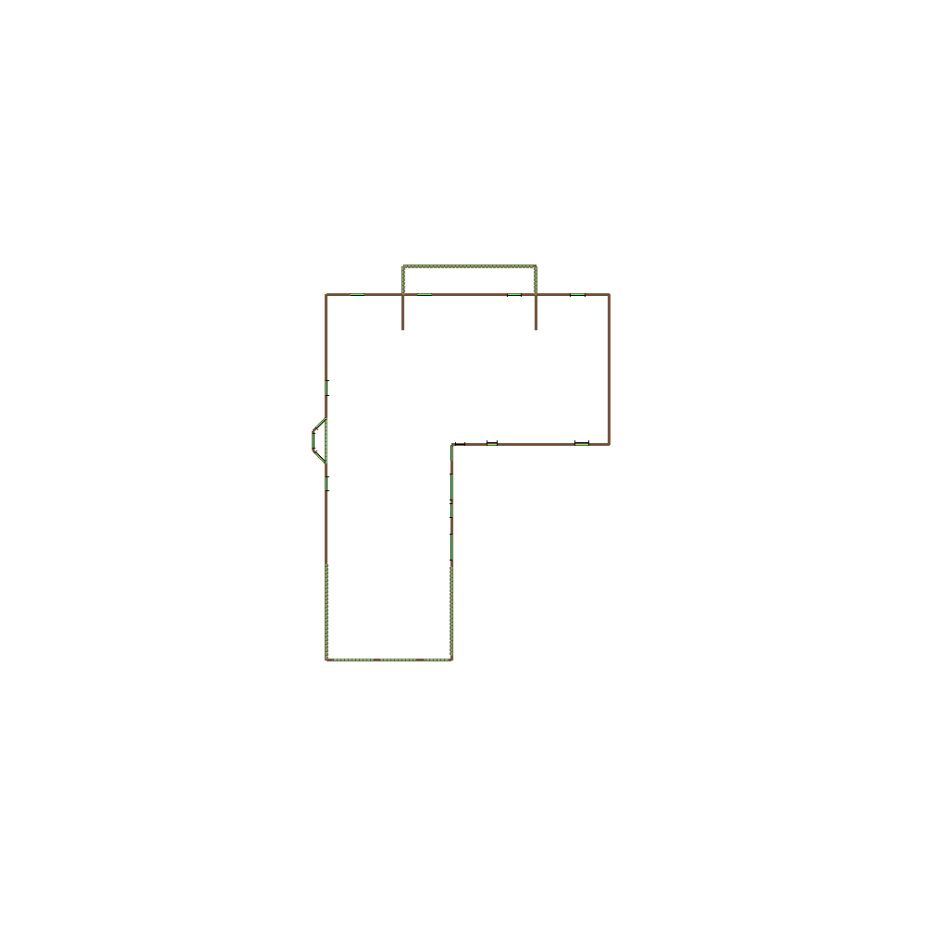 Simple exterior sketch of a residential structure (31-40 SQ), based on aerial imagery, used for estimating and documentation purposes in Xactimate.