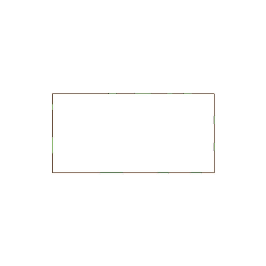 Simple exterior sketch of a residential structure (21-30 SQ), based on aerial imagery, used for estimating and documentation purposes in Xactimate.