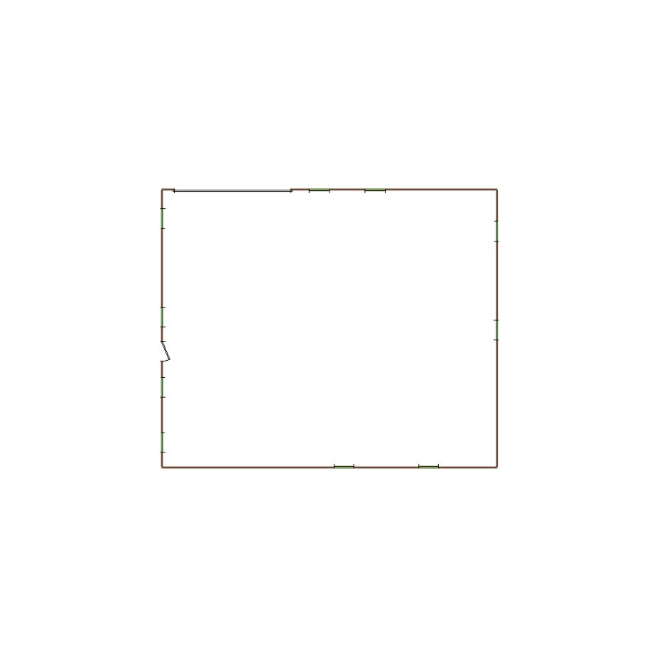 Simple exterior sketch of a residential structure (31-40 SQ), based on aerial imagery, used for estimating and documentation purposes in Xactimate.