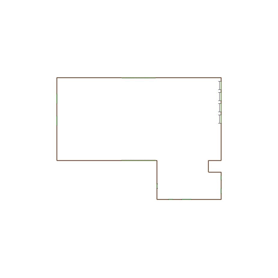 Simple exterior sketch of a residential structure (31-40 SQ), based on aerial imagery, used for estimating and documentation purposes in Xactimate.