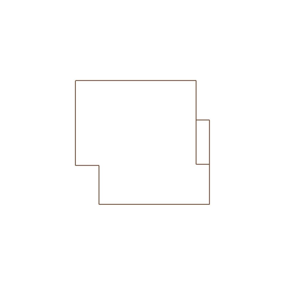Simple exterior sketch of a residential structure (11-20 SQ), based on aerial imagery, used for estimating and documentation purposes in Xactimate.