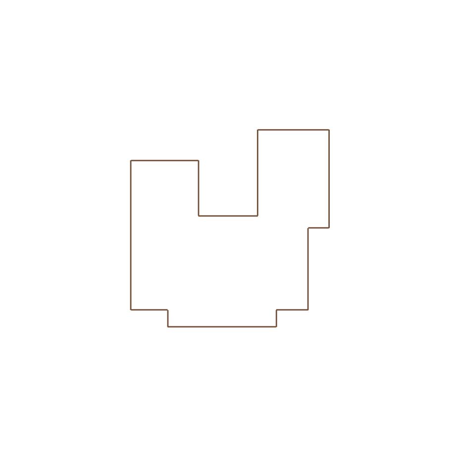 Simple exterior sketch of a residential structure (31-40 SQ), based on aerial imagery, used for estimating and documentation purposes in Xactimate.
