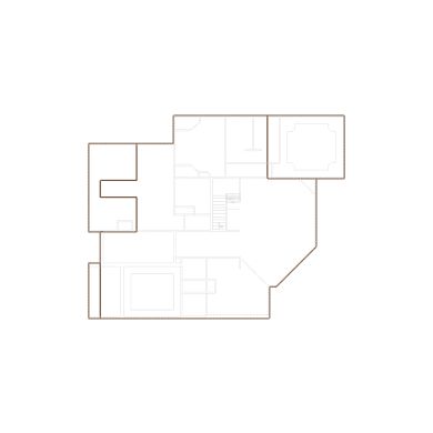 Simple exterior sketch based on interior layout (4001-4500 SF), either provided by the client or created by us, suitable for estimating in Xactimate.