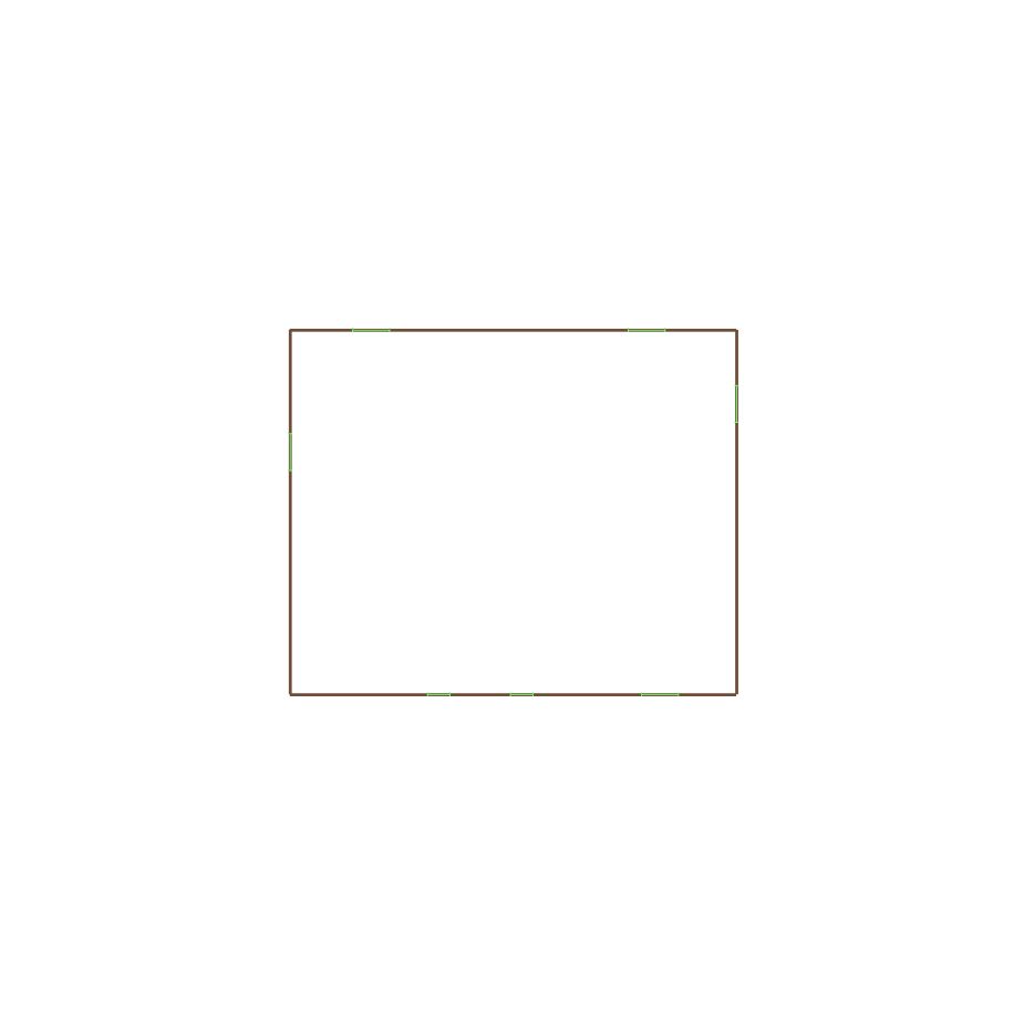 Simple exterior sketch of a residential structure (11-20 SQ), based on aerial imagery, used for estimating and documentation purposes in Xactimate.