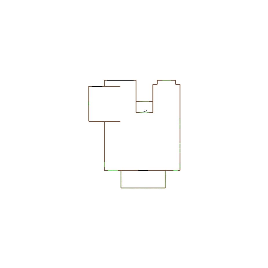 Detailed exterior sketch based on aerial imagery of a residential structure (31-40 SQ), suitable for use in damage assessment and restoration workflows in Xactimate.