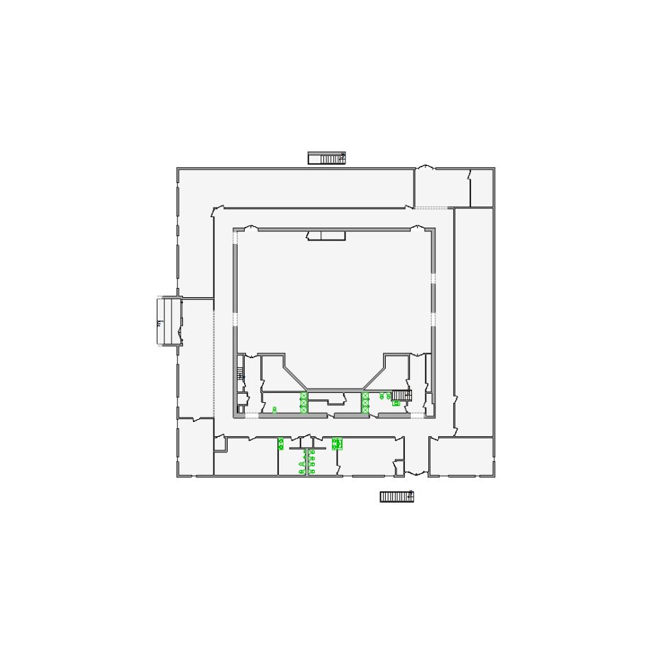 Large loss education campus Xactimate interior sketch for projects up to 100000 sq ft
