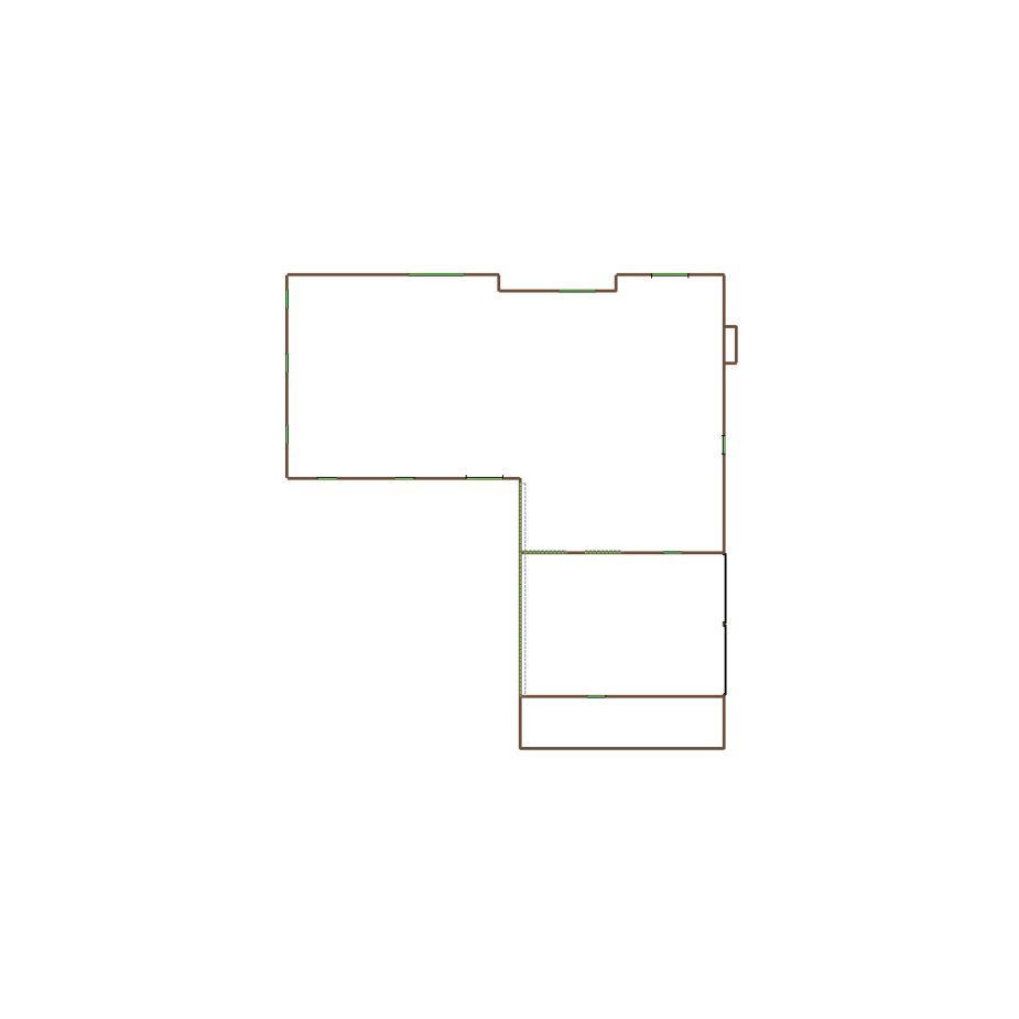 Simple exterior sketch of a residential structure (31-40 SQ), based on aerial imagery, used for estimating and documentation purposes in Xactimate.