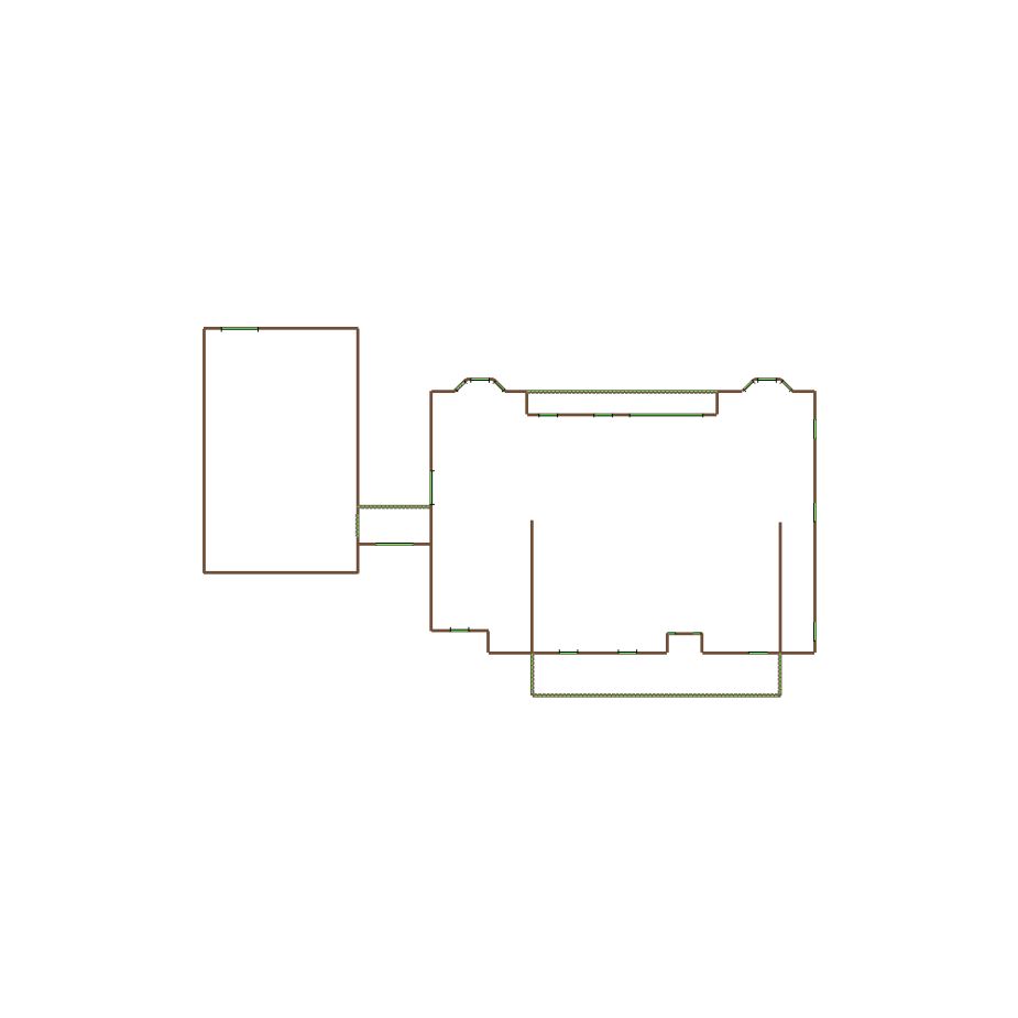 Simple exterior sketch of a residential structure (31-40 SQ), based on aerial imagery, used for estimating and documentation purposes in Xactimate.