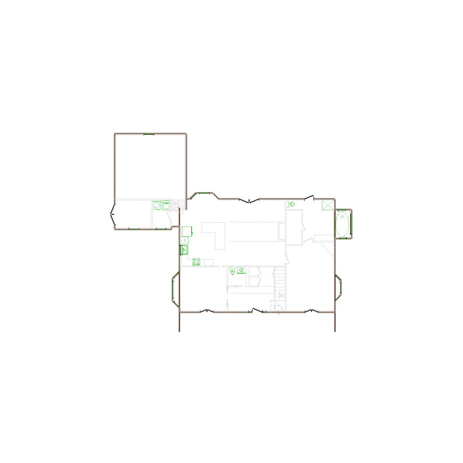 Detailed exterior sketch (3001-3500 SF) based on interior layout provided by the client or created by us. Suitable for siding, paint, and wall estimates.