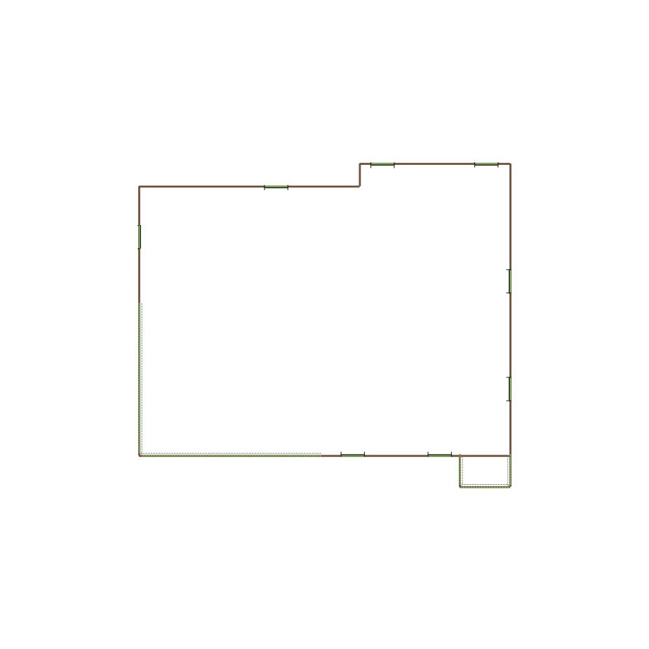 Simple exterior sketch of a residential structure (11-20 SQ), based on aerial imagery, used for estimating and documentation purposes in Xactimate.