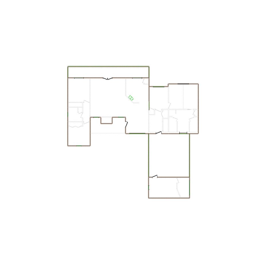 Simple exterior sketch based on interior layout (3001-3500 SF), either provided by the client or created by us, suitable for estimating in Xactimate.