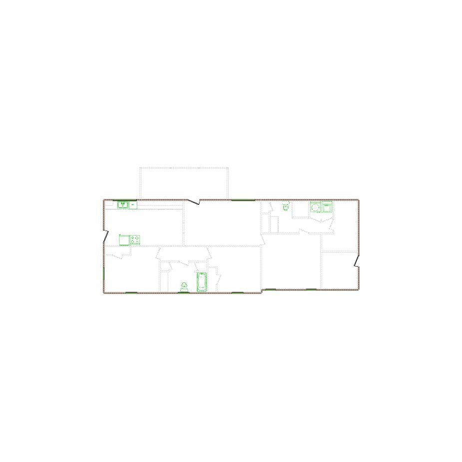 Detailed exterior sketch (1501-2000 SF) based on interior layout provided by the client or created by us. Suitable for siding, paint, and wall estimates.