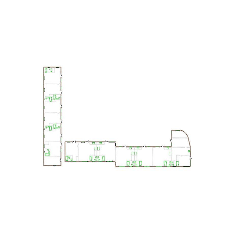 Detailed exterior sketch (3501-4000 SF) based on interior layout provided by the client or created by us. Suitable for siding, paint, and wall estimates.