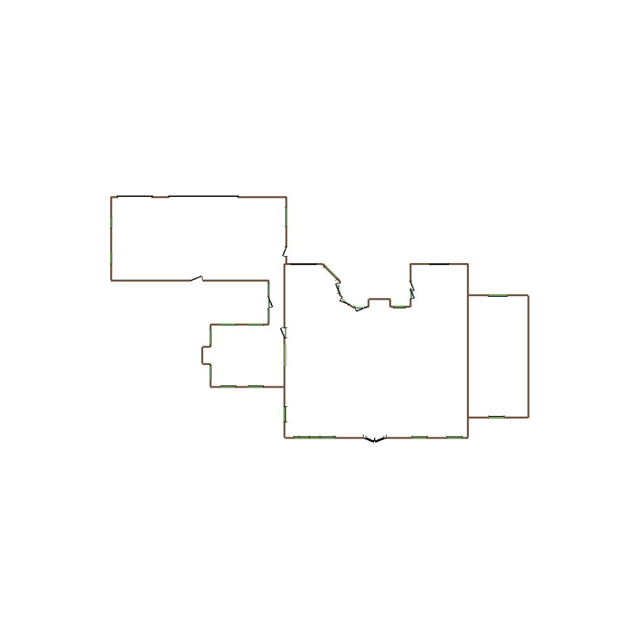 Simple exterior sketch of a residential structure (31-40 SQ), based on aerial imagery, used for estimating and documentation purposes in Xactimate.
