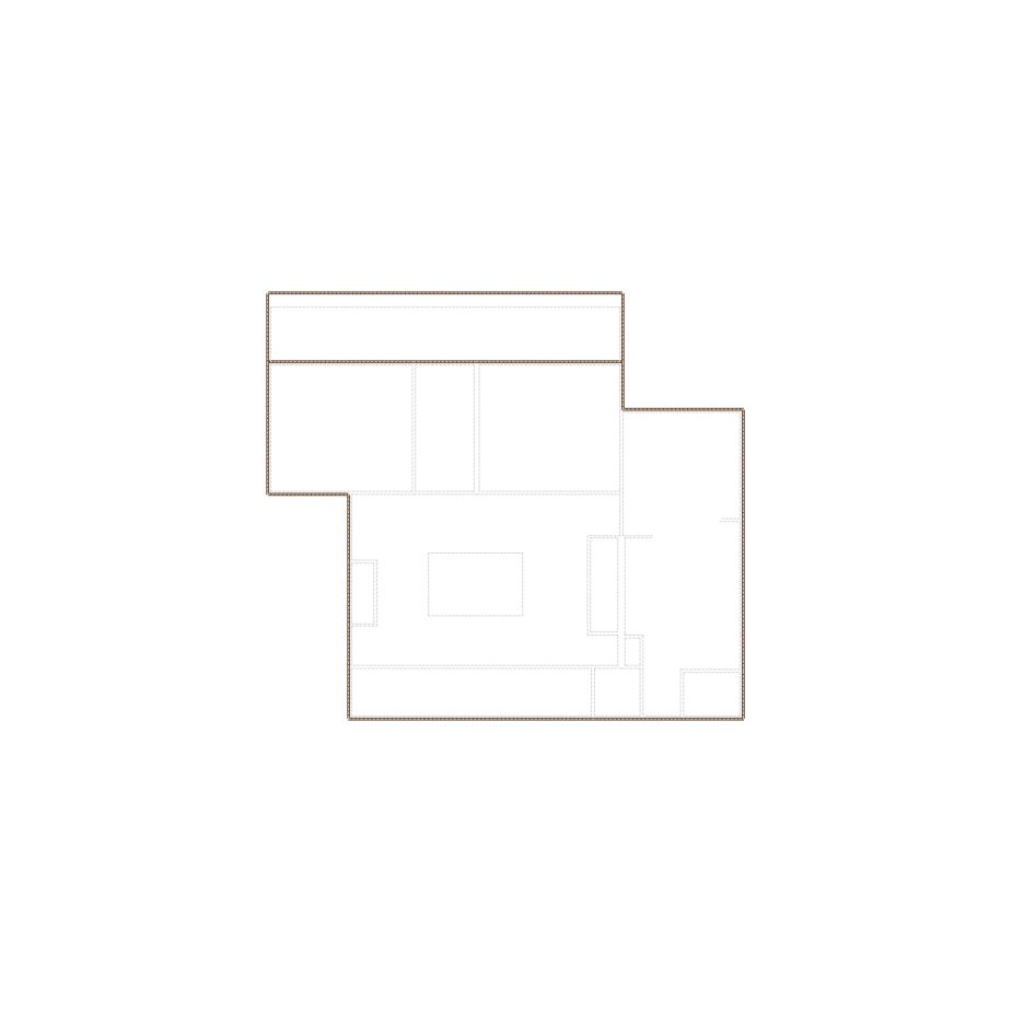Simple exterior sketch based on interior layout (2001-2500 SF), either provided by the client or created by us, suitable for estimating in Xactimate.