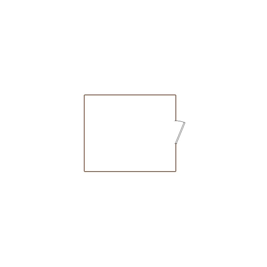 Simple exterior sketch of a residential structure (1-5 SQ), based on aerial imagery, used for estimating and documentation purposes in Xactimate.